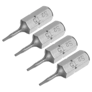 4pcs Torx Bits 1/4" Magnetic Screwdriver T5 Screw Driver Bit S2 Alloy Steel - Picture 1 of 5