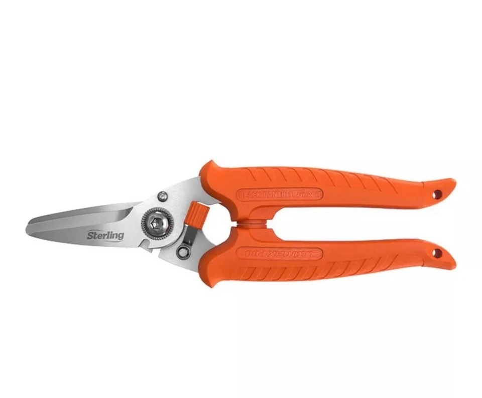 Sterling 29-724 7" Ultimax Pro Black Panther Gen II Round Tip Industrial Snips