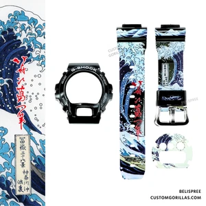Japan Wave of Kanagawa G-SHOCK  band & bezel DW-6900 | G Shock Custom Made BNB - Picture 1 of 11