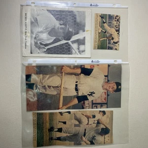 MICKEY MANTLE collezione di foto cartacee notizie e foto 5” x 7” New York Yankees - Foto 1 di 7
