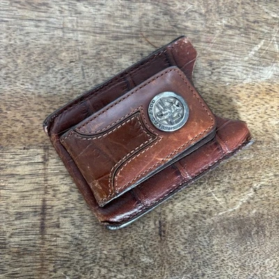 Clip de tarjeta de dinero clásico de golf Brighton sin usar, en caja, cocodrilo, para hombre Foto 1 de 4