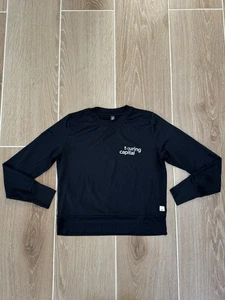 Vuori Daydream Crew Shirt Womens XS Gray Black Long Sleeve Performance Pullover - Picture 1 of 14