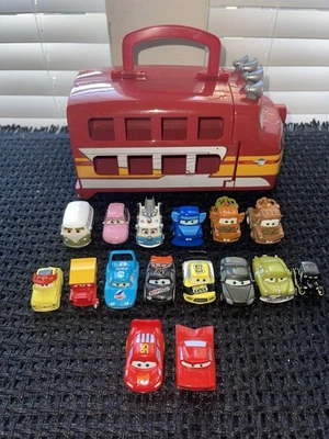 Rare Disney Pixar Cars Trev Diesel Train Storage/Carry Case & 16 Cars - Image 1 of 4