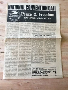 PEACE & FREEDOM PARTY 7/20/68 black panther party la raza eldridge cleaver - Picture 1 of 2