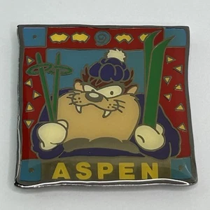 Vintage Colorado Aspen Ski Resort Taz Tasmanian Devil Looney Tunes Metal Magnet - Picture 1 of 3