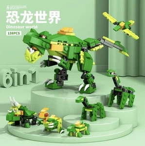 LeLeBrother Dinosaur 6-in-1 building block toy set Size 4.6X8X16cm - Picture 1 of 2