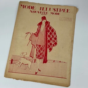 Antique French 99 Year Old Mode Illustrée Fashion Magazine, Dated 3 Oct 1926 - Picture 1 of 21