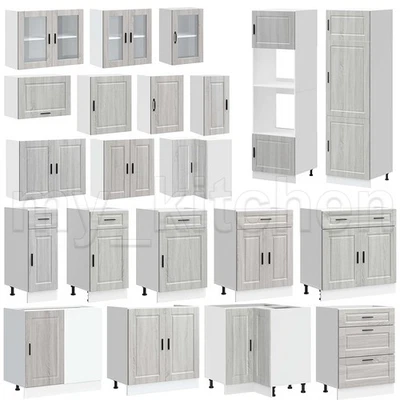 Porto Line - Grau Sonoma Küchenschrank Küchenzeile Unterschrank Einbauküche - Bild 1 von 4