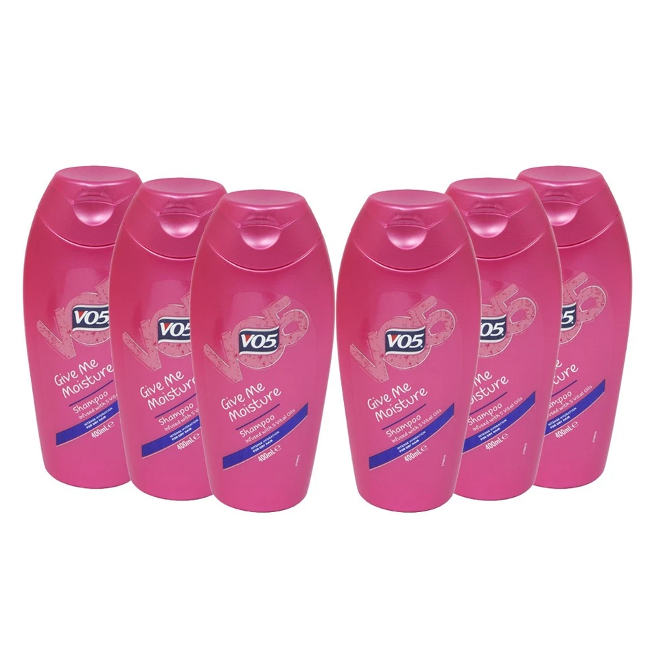 VO5 Give Me Moisture 5 Vital Oils for Dry Hair Shampoo 400ml X 6 - Image 1 of 1