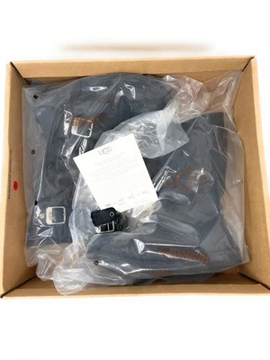 Botas de moto UGG Kensington de cuero negro talla 6 piel de oveja 5678 - hebilla rota Foto 1 de 4