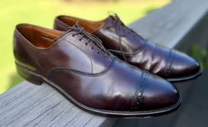 Allen Edmonds Men’s Size 13 C Narrow Brown Fifth Avenue Cap Toe Oxford Shoe Dres - Picture 1 of 16