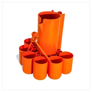 Set Caraffa Bicchieri Vintage Bourbon Orangeade Jean Pierre Vitrac ‘ 70 France - Imagen 1 de 24