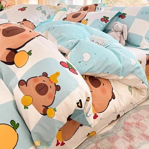 Set Letto Tre Pezzi Cartoni Animati Puro Cotone Regalo Natale Forniture Casa - Foto 1 di 5