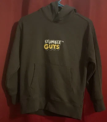 Moletom com capuz Zara Kids preto Stumble Guys com bolso canguru tamanho 9/10 - Imagem 1 de 4