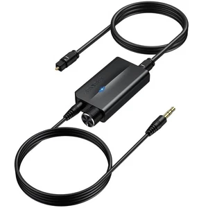 AUTOUTLET 192kHz DAC Optical to 3.5mm Converter with Volume Control, Digital to - Bild 1 von 14