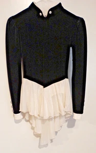 BEAUTIFUL DEL ARBOUR SKATING OUTFIT, LADIES SIZE 0-2, BLACK AND CREAMY WHITE - Picture 1 of 7