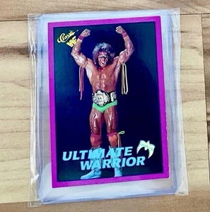 Carta promozionale WWF Ultimate Warrior Rookie Viola 1990 RARA WWE Classic - Foto 1 di 2