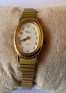 Timex CR 1216 Cell goldfarbene Quarz Analog Damenuhr - Bild 1 von 6