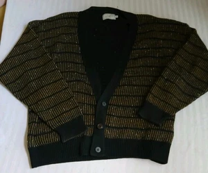 Sahara Club Pullover Herren XL Strickjacke Grobstrick Geometrisch Opa Preppy  - Bild 1 von 15