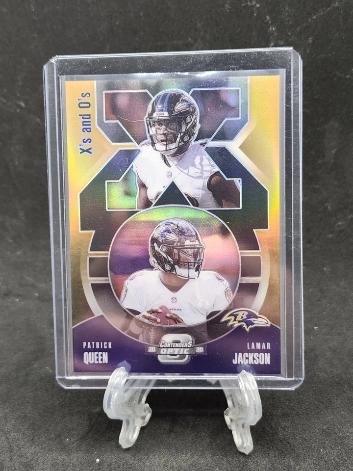 2020 Optic Contenders Lamar Jackson Patrick Queen Xs And Os Orange Ravens... - Image 1 of 2