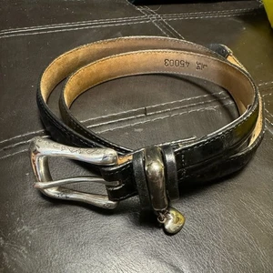 Brighton Black Leather Waist Belt Mens Size 34 - Bild 1 von 6