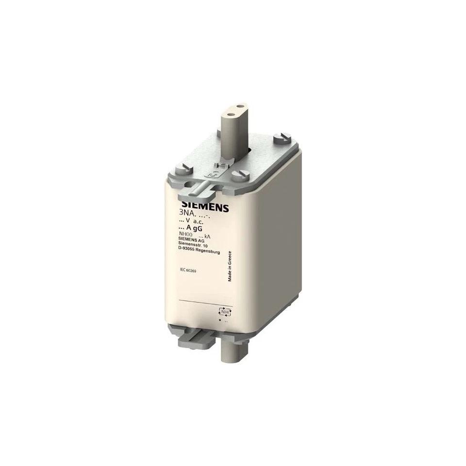 Siemens 3NA3836 NH-Sicherungseinsatz NH00 In: 160A gG Un AC: 500V Un DC: 250V