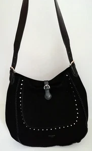 Ted Baker London Shoulder Bag Bovine Leather Handbag Black Stud Detail NWOTS - Picture 1 of 10
