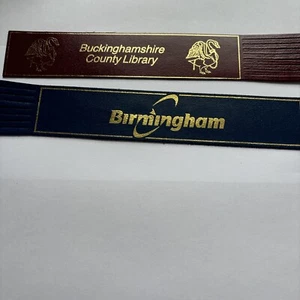 Zwei Lesezeichen. Buckingham County Bibliothek und Birmingham. - Bild 1 von 2