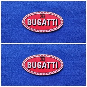 Ein Paar Motorsport Aufnäher / Bügelbild Abzeichen Bugatti - Bild 1 von 3