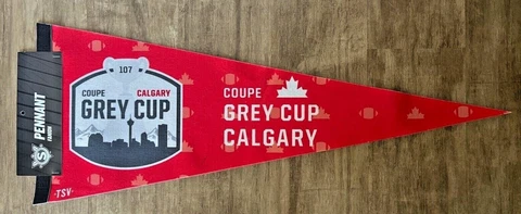 2019 CFL Football League Grey Cup 107th Logo Pennant, Wpg Bluebombers WIN ! Cover