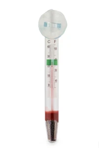 Fish Tank Aquarium Thermometer Glass Mount Suction Cup Floating Temperature - Picture 1 of 4