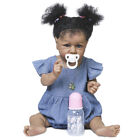 22in Black Girl Lifelike Toddler Full Body Silicone African American Reborn Doll