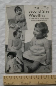 Vintage: P&B 731 cardigan, coat mitts sock, dress, sweater, 6-12 months - Picture 1 of 1