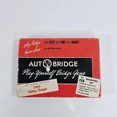 Vintage Auto Bridge Play-Yourself Bridge Game PGB Beginners Set In Box w/Manual - Image 1 of 4