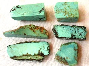 Natural Turquoise Slab - 92 grams - Arizona - Nevada - Lot of 6 - Old Stock - Picture 1 of 2
