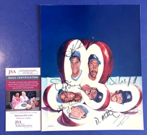 Dave Winfield Don Mattingly Gary Carter & More Signed 8x10 Photo JSA AV41547 hw1 - Picture 1 of 4