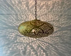 Moroccan Kitchen Pendant Light, Moroccan Brass Pendant Lamp ,Ceiling Lamp , - Picture 1 of 10