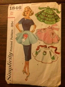 Simplicity 1846 & McCall's Sample Vintage Patterns, Aprons - Picture 1 of 2