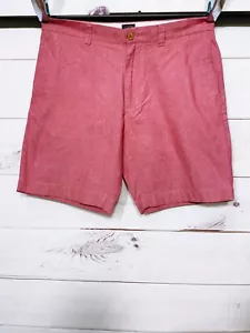 J Crew Mens Gramercy Shorts Size 33W Pink Flat Front Pockets 100% Cotton - Picture 1 of 7