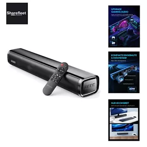MEVOSTO Soundbar für TV Geräte PC Gaming Soundbar 60W Mini 2.1CH Integrierte ... - Bild 1 von 7