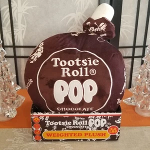Tootsie Roll Chocolate Pop Weighted Plush - NEW! - Picture 1 of 2