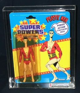 VINTAGE KENNER SUPER POWERS PLASTIC MAN CAS GRADED 80+  1985 ACTION FIGURE - Picture 1 of 12