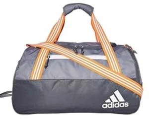 ADIDAS Women's Squad Duffel Bag, Onix/Grey/Hi-Res Coral/White, One Size - Picture 1 of 9
