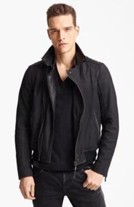 NWT Roberto Just Cavalli Leather Biker Jacket 46 S coat jeans bag bomber sweater - Picture 1 of 5