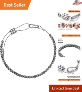 Durable Flag Pole Weight - 304 Stainless Steel Beaded Ring for 6-12" Poles - Picture 1 of 8