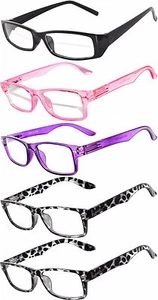 Schmale Retro Mode Stil Rechteckig Mix #1 Gestell Klare Gläser Brille 5 Stück - Bild 1 von 1