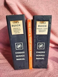 1983 Buick Service Manuals: 3-Volume Set! Includes Fisher Body Manual-Big Cars - Picture 1 of 23