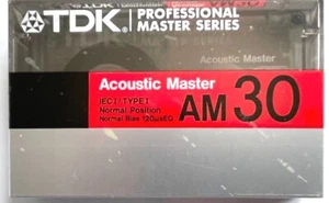 BRAND NEW SEALED TDK ACOUSTIC MASTER AM 30 PROFESSIONAL BLANK CASSETTE TAPE - Picture 1 of 3