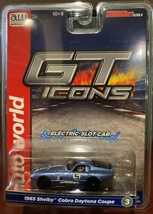 Auto World SC415 Tjet UltraG GT Icons 1965 Shelby Cobra Daytona #5 HO Slot Car - Picture 1 of 2