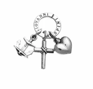Giovanni Raspini charm Faith Hope Charity silver 925 10713 - Picture 1 of 1